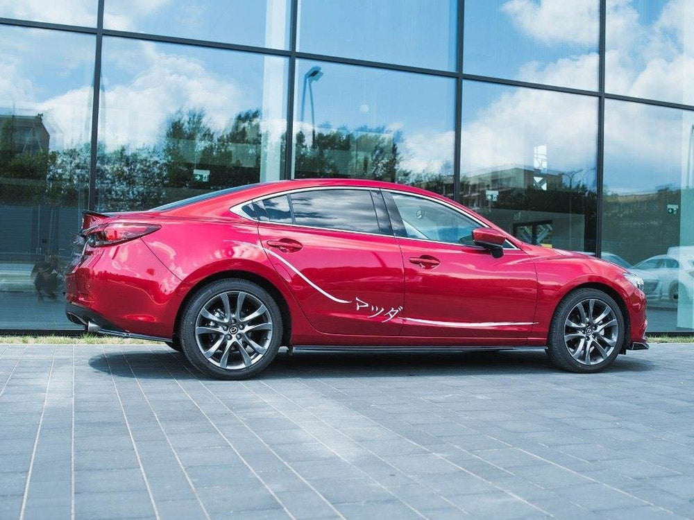 Side Skirts Diffusers Mazda 6 Sedan GJ Mk3 - Carbon Look