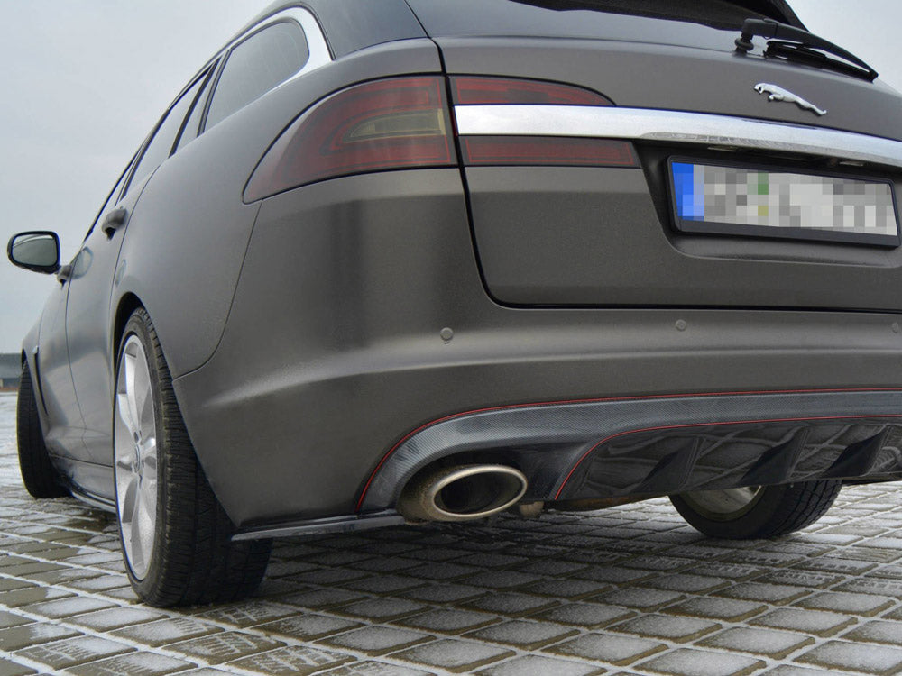 Rear Side Splitters Jaguar XF (X250) MK1 Sportbrake S-pack (2012-2015) - Carbon Look