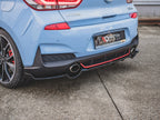 Central Rear Splitter (Vertical Bars) Hyundai I30 N Mk3 Hatchback