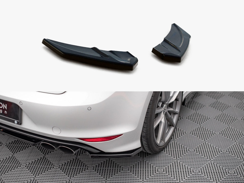 Rear Side Splitters V.3 VW Golf R Mk7 - Carbon Look