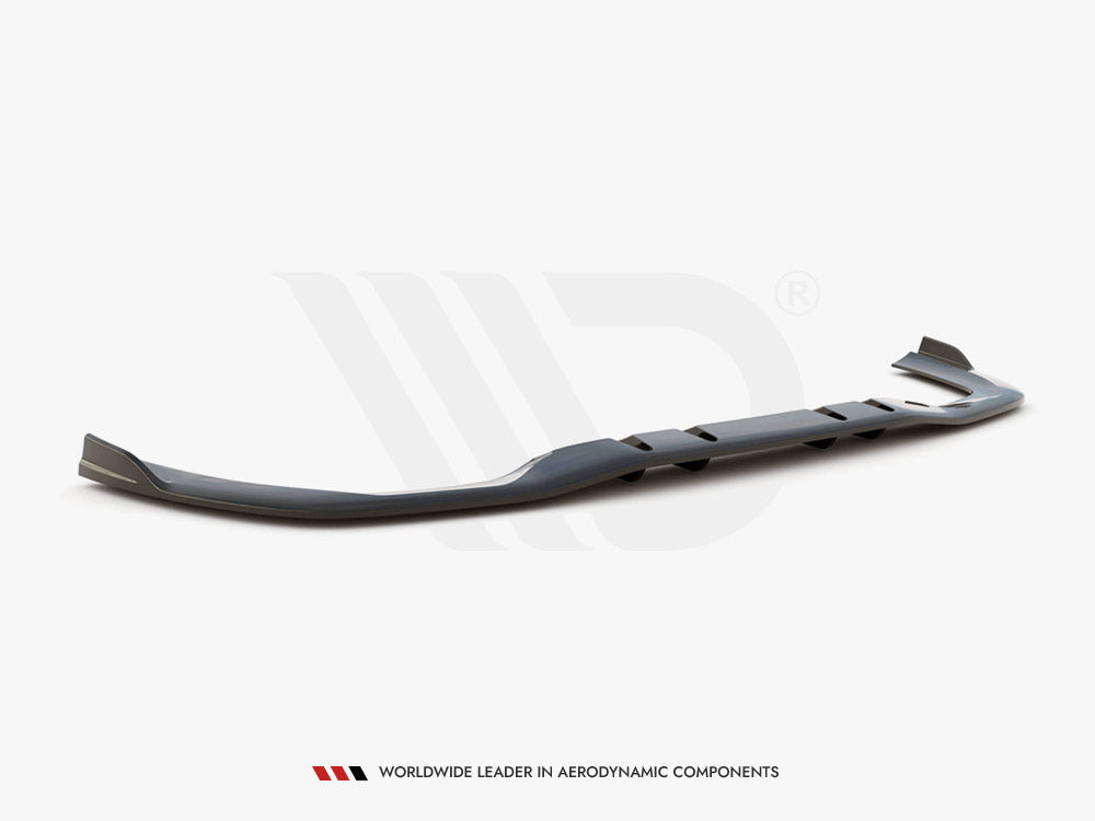 Rear Splitter (Vertical Bars) V.2 Mercedes A 35 AMG Sedan V177 - Textured