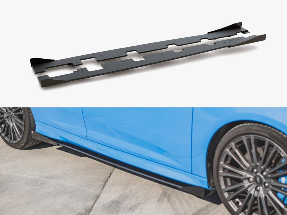 Street PRO Side Skirts Diffusers + Flaps Ford Focus RS Mk3