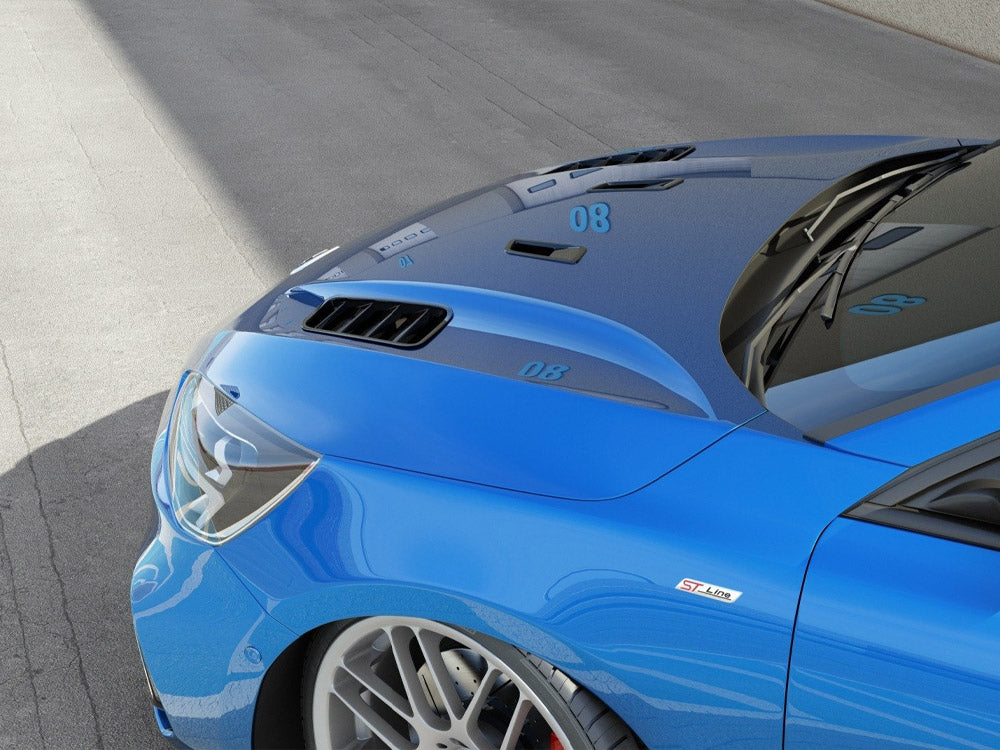 SET OF Bonnet Vents Ford Focus ST-Line / ST Mk4 - Carbon Look