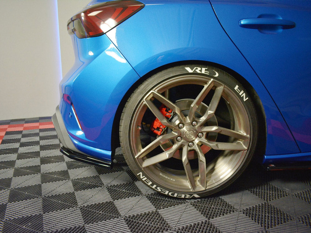 Rear Side Splitters V.2 Ford Focus ST-Line Mk4 - Carbon Look