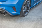 Rear Side Splitters Ford Focus MK4 ST (2019-) - Carbon Look