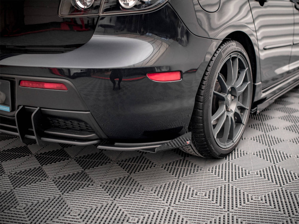 Street PRO Rear Side Splitters + Flaps Mazda 3 MPS Mk1 US-Spec Version
