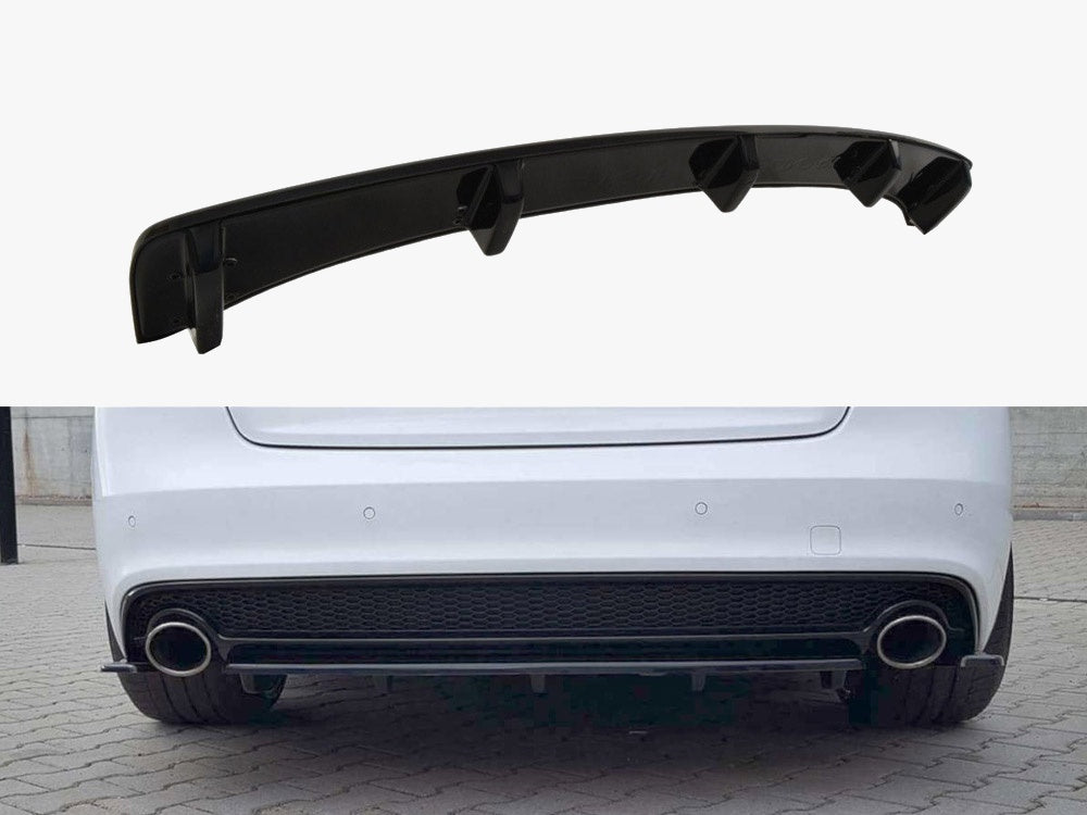 Central Rear Splitter (Vertical Bars) Audi A5 S-line 8T FL Coupe / Sportback - Textured