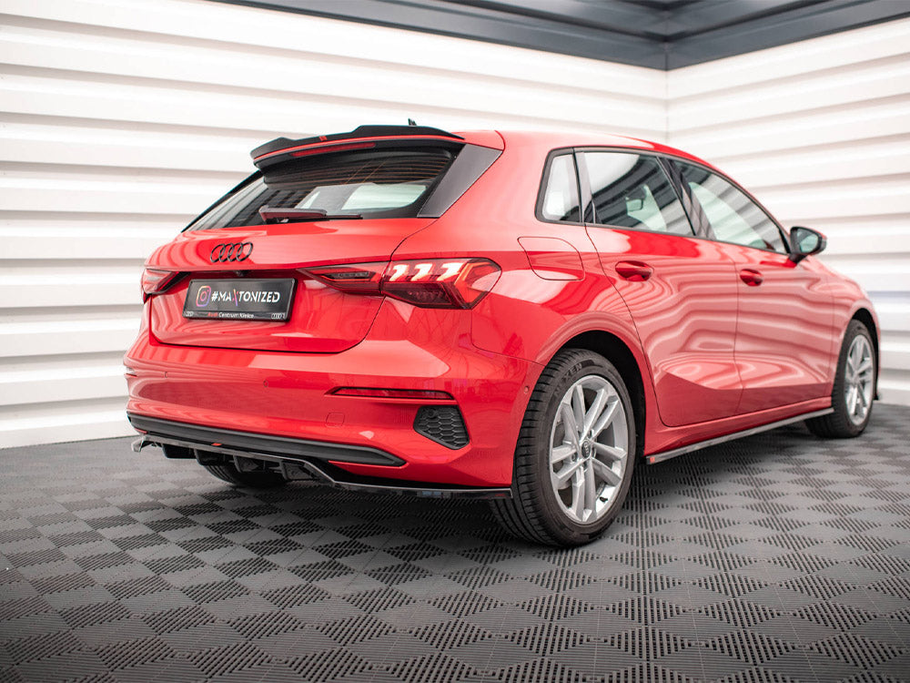 Central Rear Splitter (Vertical Bars) Audi A3 Sportback 8Y