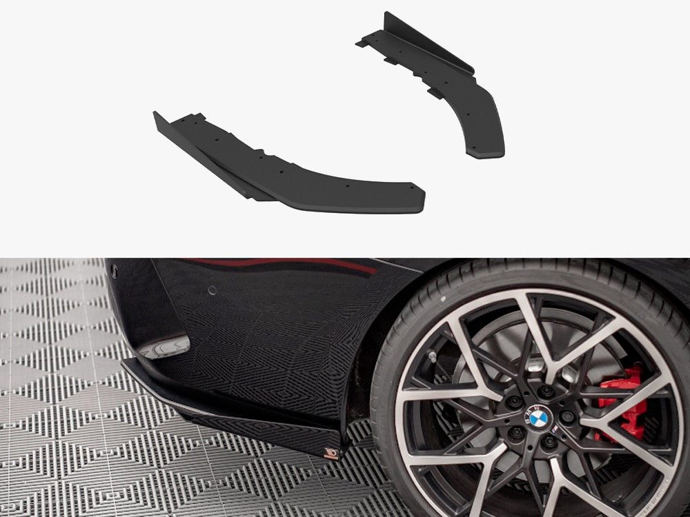Street Pro Rear Side Splitters + Flaps BMW 4 M-Pack G22 / G23 / G22 Facelift / G23 Facelift