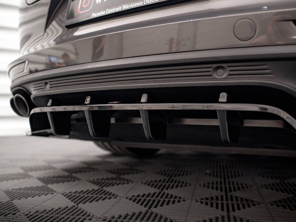 Rear Splitter (Vertical Bars) Porsche Panamera Turbo S E-Hybrid / Panamera E-Hybrid / Panamera 4S 971