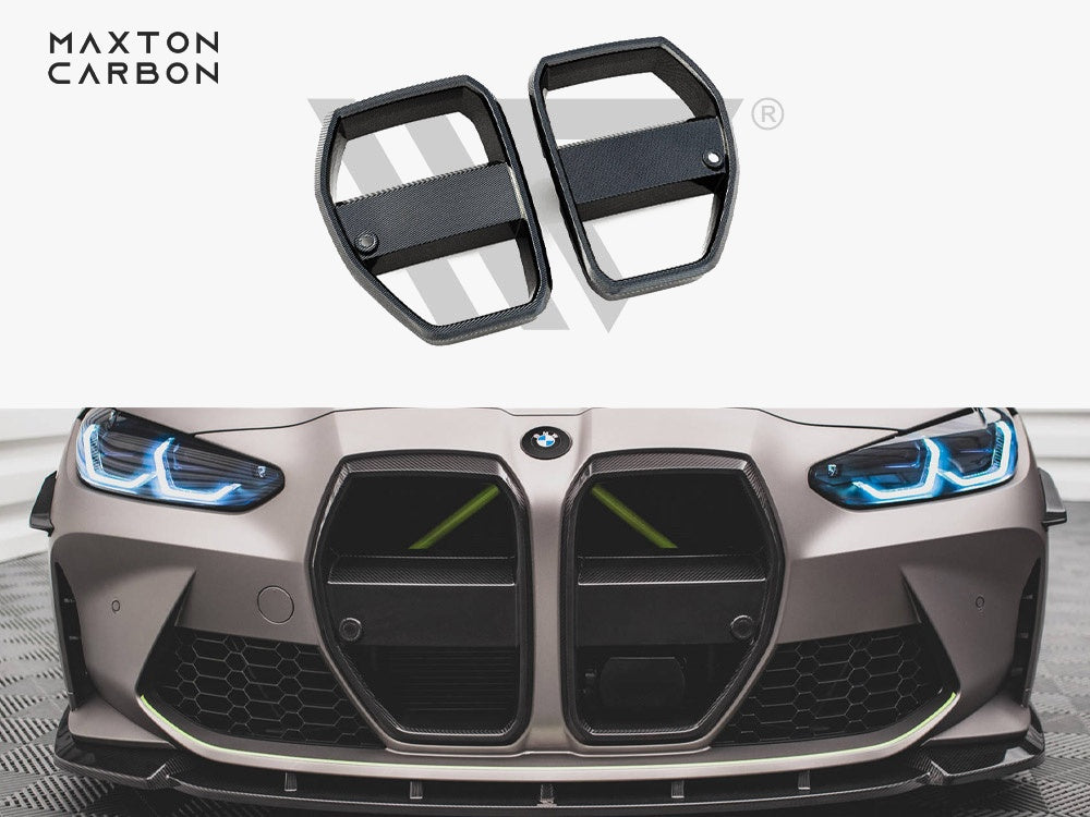 Carbon Fiber Front Grill + License Plate Holder Base BMW M4 G82 / M3 G80