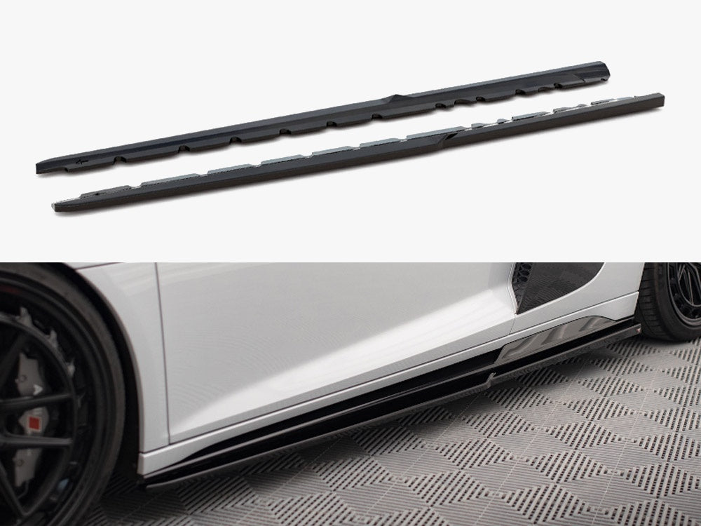 Side Skirts Diffusers V.2 Audi R8 Mk2 Facelift - Carbon Look