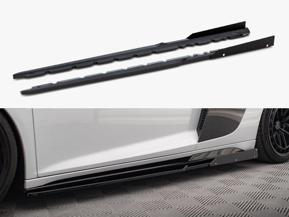 Side Skirts Diffusers V.2 + Flaps Audi R8 Mk2 Facelift