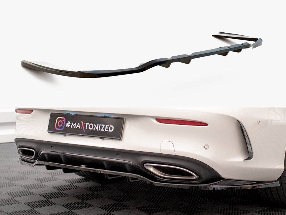 Rear Splitter (Vertical Bars) Mercedes C Coupe AMG-Line C205 Facelift