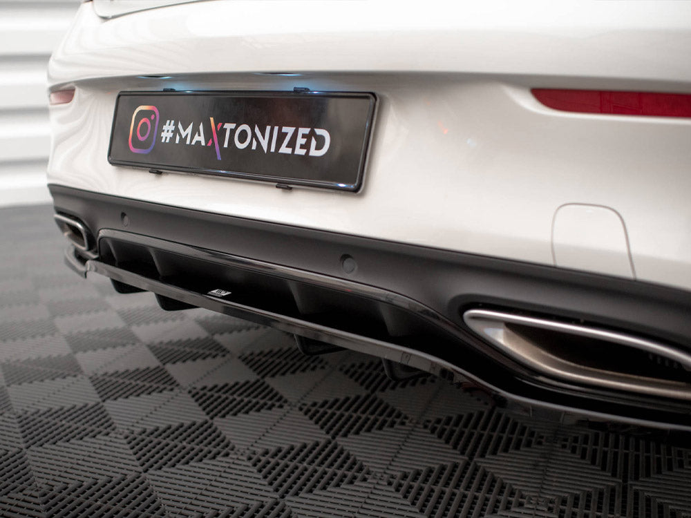 Rear Splitter (Vertical Bars) Mercedes C Coupe AMG-Line C205 Facelift