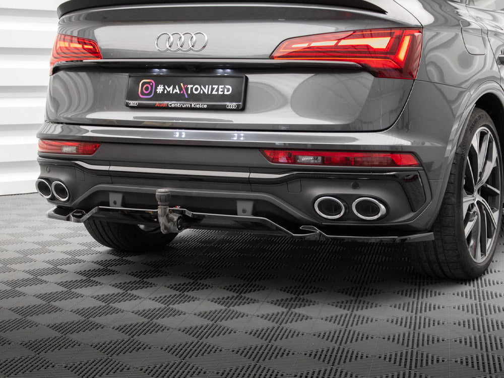 Rear Splitter (Vertical Bars) Audi SQ5 / Q5 S-Line Sportback Mk2 Facelift