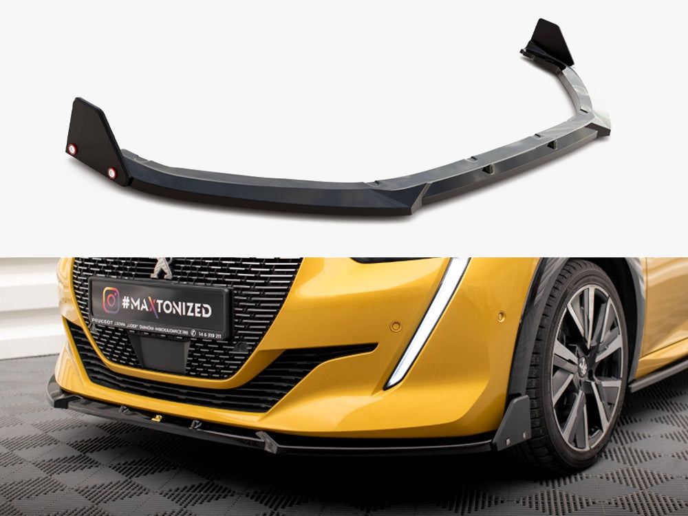 Front Splitter V.1 + Flaps Peugeot 208 GT Mk2