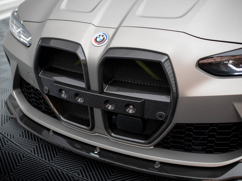 Carbon Fiber Front Grill + License Plate Holder Base BMW M4 G82 / M3 G80