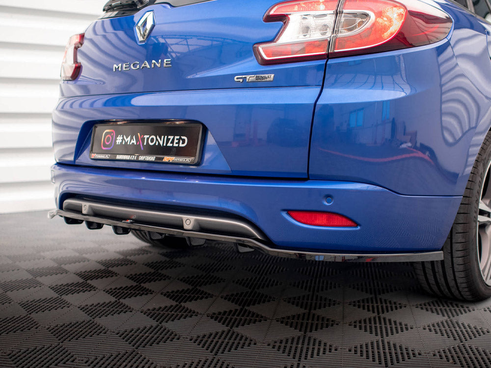 Rear Splitter (Vertical Bars) Renault Megane GT Line Grandtour Mk3 Facelift