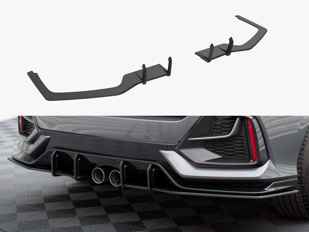 Street PRO Rear Side Splitters V.1 Honda Civic Sport Mk10 Facelift