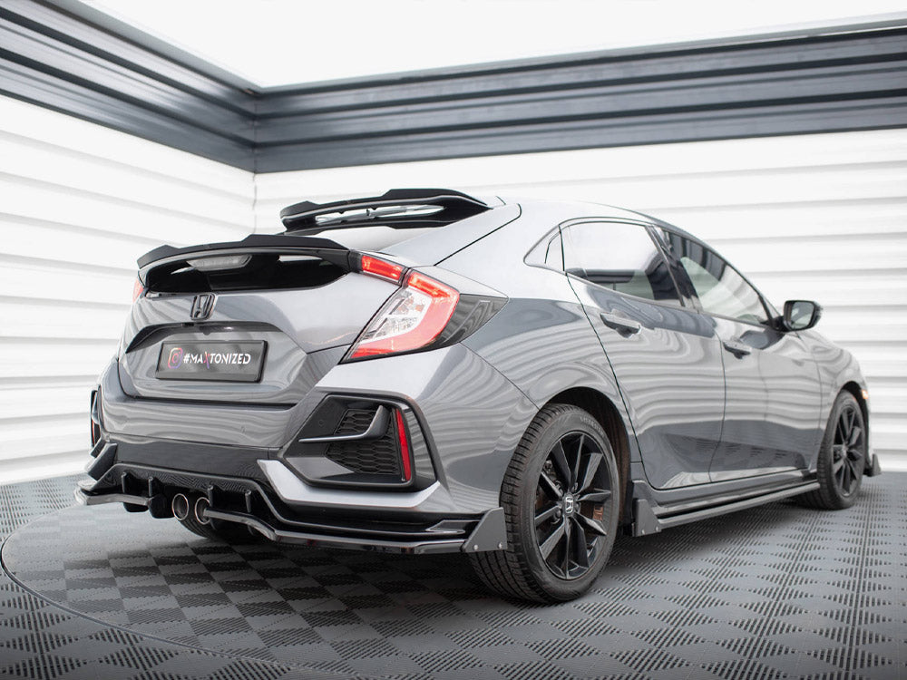 Rear Splitter V.1 (Vertical Bars) + Flaps Honda Civic Sport Mk10 Facelift