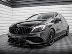 Street PRO Front Splitter Mercedes-Benz A AMG-Line W176 Facelift - Black-Red