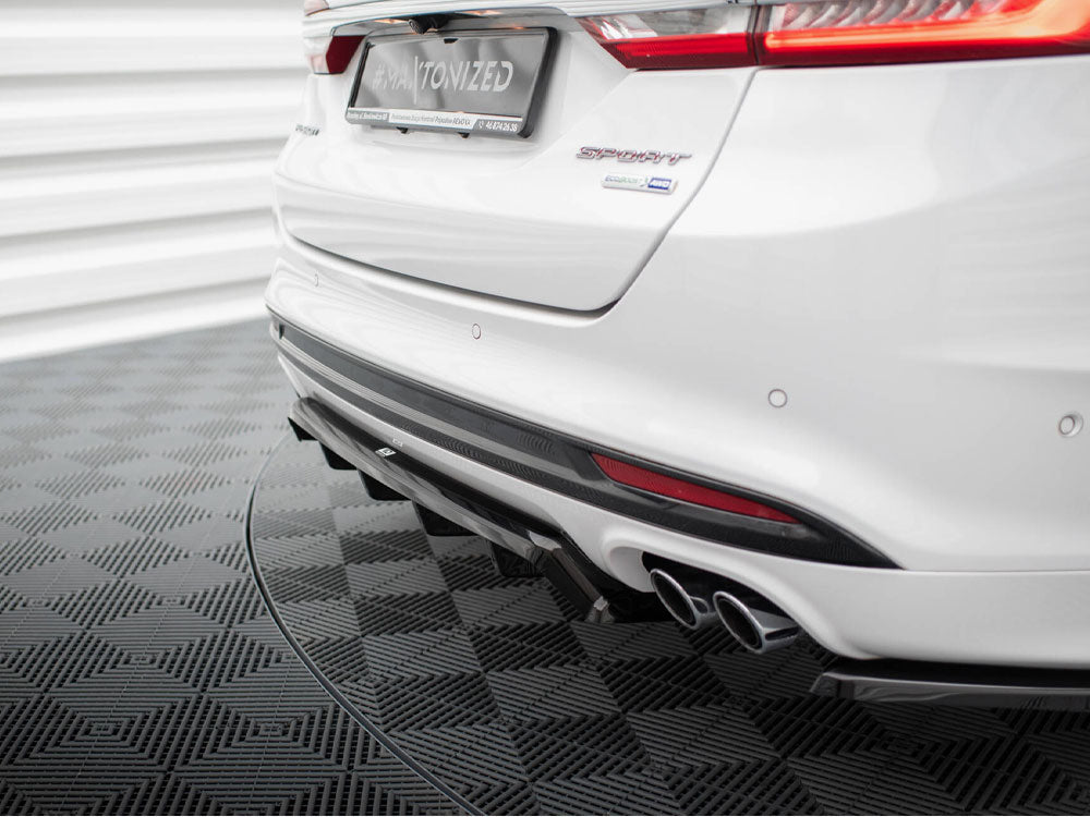 Central Rear Splitter (Vertical Bars) Ford Mondeo Sport Mk5 Facelift / Fusion Sport Mk2 Facelift