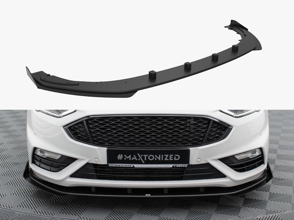 Street PRO Front Splitter + Flaps Ford Mondeo Sport Mk5 Facelift / Fusion Sport Mk2 Facelift