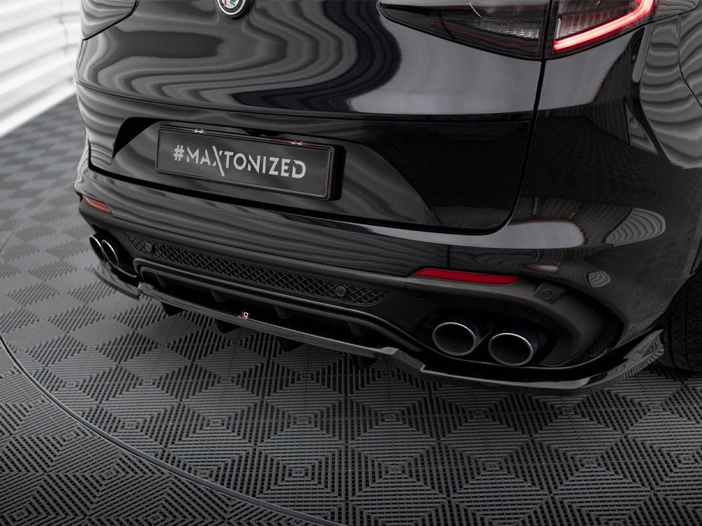 Rear Splitter (Vertical Bars) Alfa Romeo Stelvio Quadrifoglio Mk1