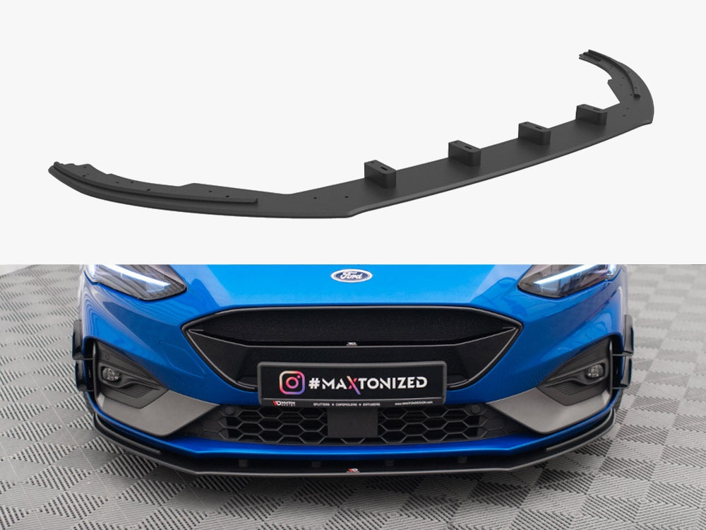 Street PRO Front Splitter Ford Focus ST / ST-Line Mk4 - Black-Red