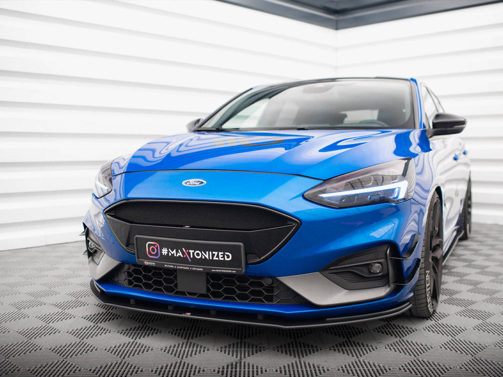 Street PRO Front Splitter Ford Focus ST / ST-Line Mk4 - Black-Red