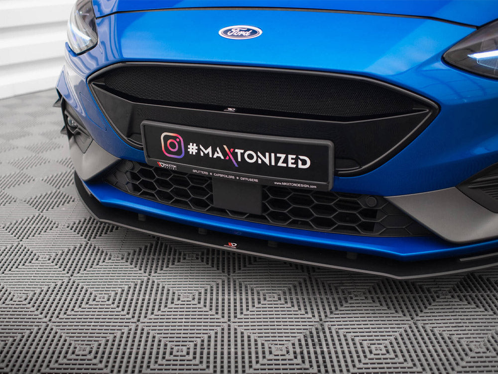 Street PRO Front Splitter Ford Focus ST / ST-Line Mk4 - Black-Red