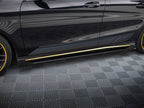 Street PRO Side Skirts Diffusers + Flaps Mercedes-AMG CLA 45 C117 Facelift - Black-Red + Gloss Flaps
