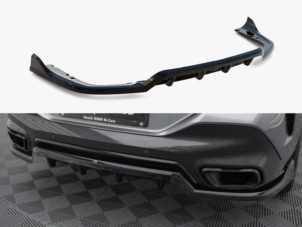 Central Rear Splitter (Vertical Bars) V.2 BMW X6 M-Pack G06 Facelift