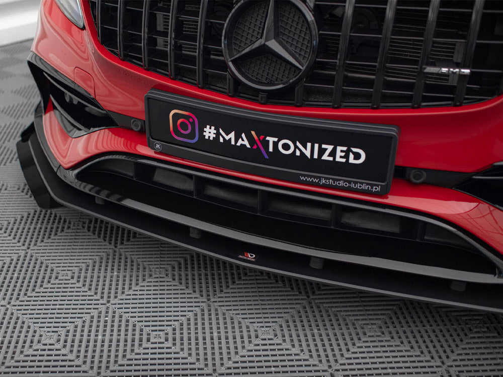 Street PRO Front Splitter + Flaps Mercedes-Benz A 45 AMG Aero W176 Facelift