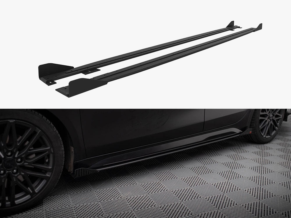 Street PRO Side Skirts Diffusers + Flaps Kia Proceed GT / GT-Line Mk1 Facelift / Ceed GT Mk3 Facelift