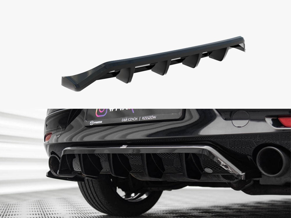 Central Rear Splitter (Vertical Bars) Mazda 3 Mk4