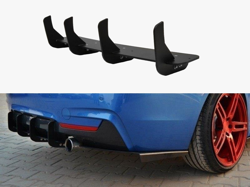 Rear Diffuser &amp; Rear Side Splitters BMW 4 Coupe / Gran Coupe / Cabrio M-Pack F32 / F36 / F33