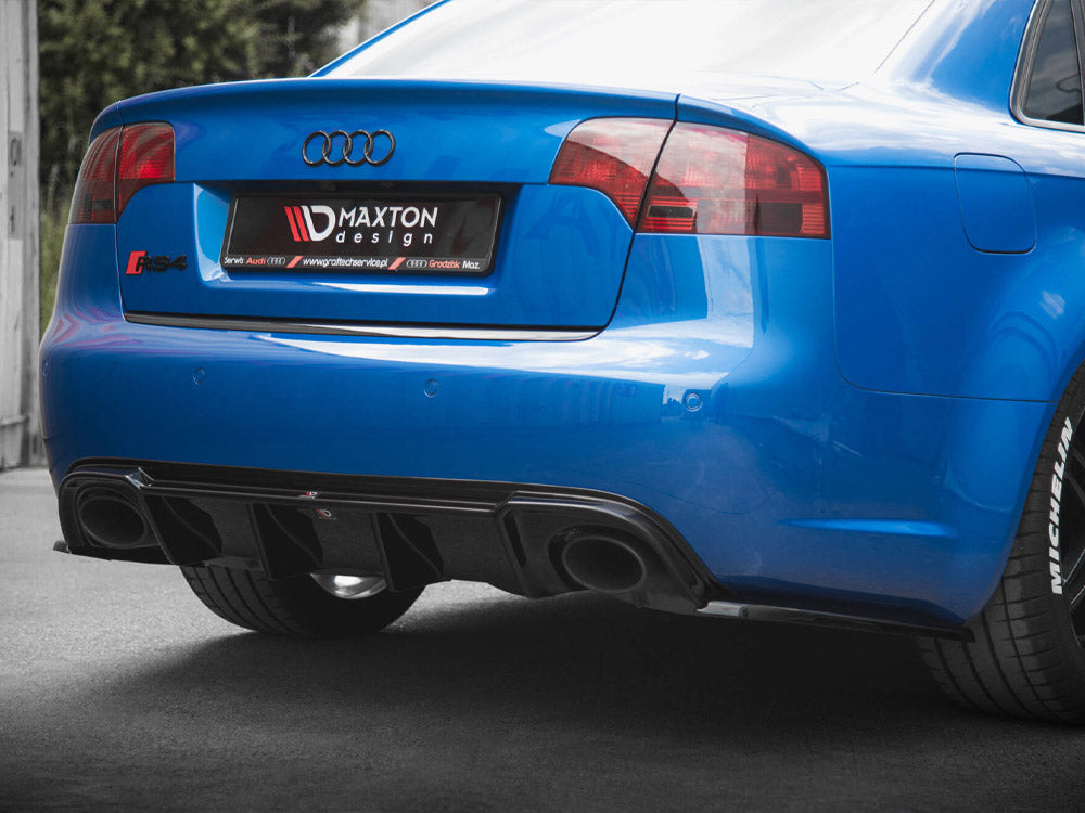 Rear Side Splitters V.2 Audi RS4 Sedan B7 - Textured