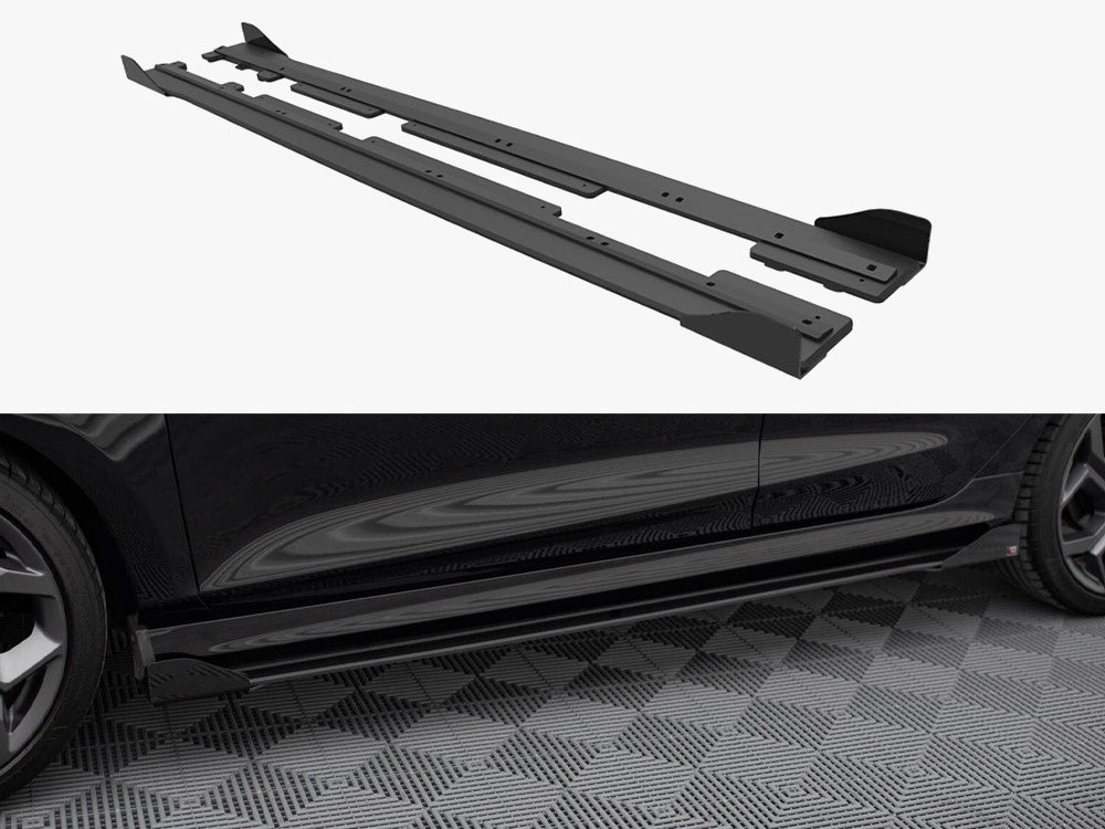 Street PRO Side Skirts Diffusers + Flaps Ford Fiesta ST / ST-Line Mk8