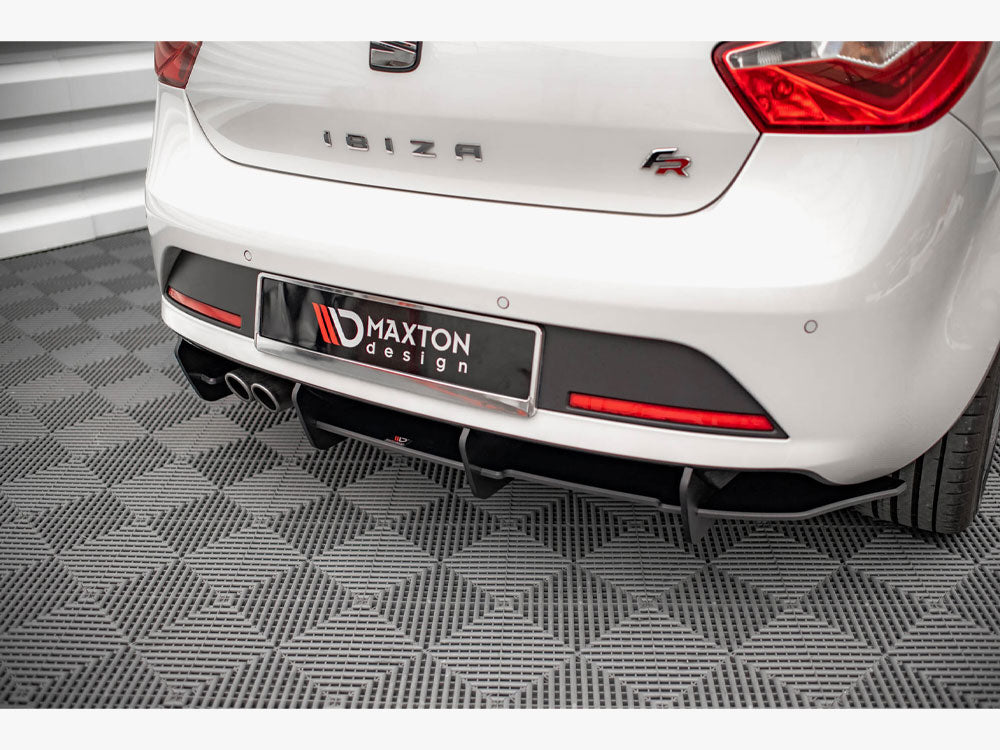 Street PRO Rear Diffuser Seat Ibiza FR SC Mk4 Facelift - Black-Red