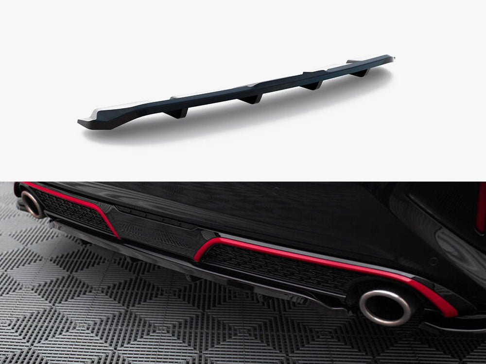 Central Rear Splitter (Vertical Bars) Kia Ceed GT Mk3 Facelift