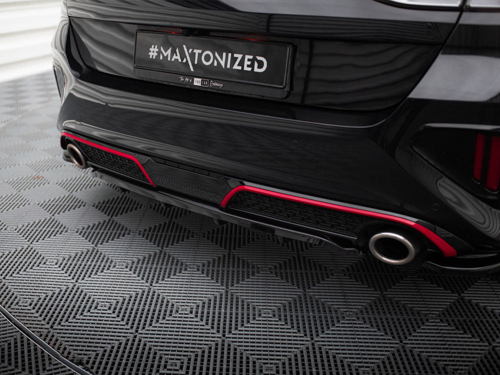 Central Rear Splitter (Vertical Bars) Kia Ceed GT Mk3 Facelift