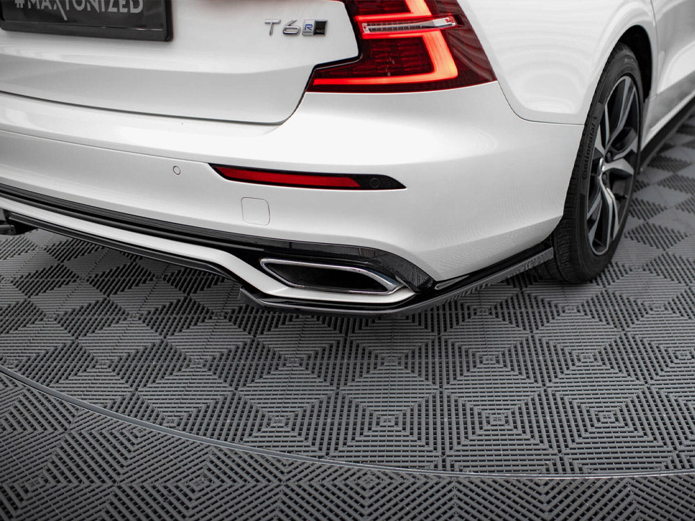 Rear Side Splitters Volvo S60 / V60 R-Design Mk3 - Carbon Look