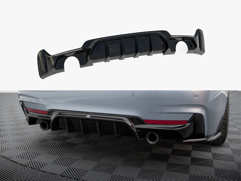 Rear Valance BMW 4 Coupe / Gran Coupe / Cabrio M-Pack F32 / F36 / F33 (Version with single exhausts on both sides)