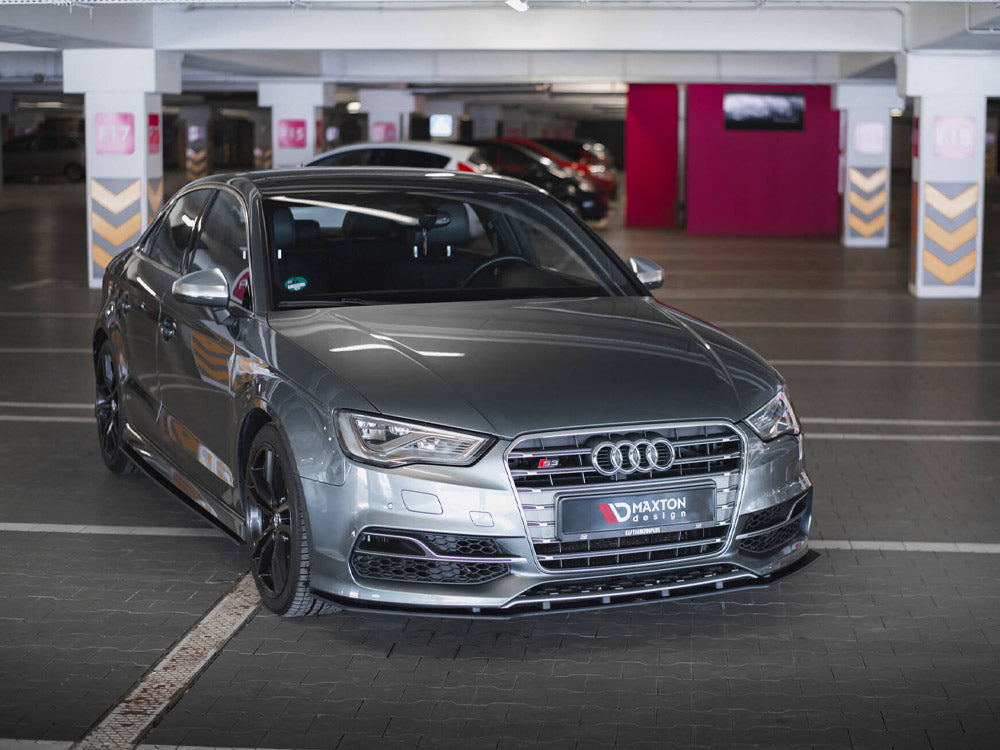 Street PRO Front Splitter Audi S3 / A3 S-Line Sedan 8V - Black-Red