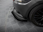 Street PRO Front Splitter + Flaps Ford Mustang GT Mk6 - Black-Red + Gloss Flaps