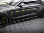 Street PRO Side Skirts Diffusers Ford Mustang GT Mk6 - Black-Red