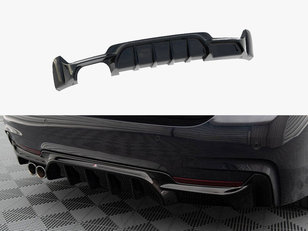 Rear Valance BMW 4 Coupe / Gran Coupe / Cabrio M-Pack F32 / F36 / F33 (Version with exhaust on one side)