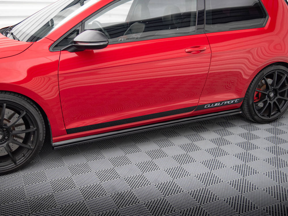 Side Skirts Diffusers VW Golf Mk7 GTI Clubsport - Textured